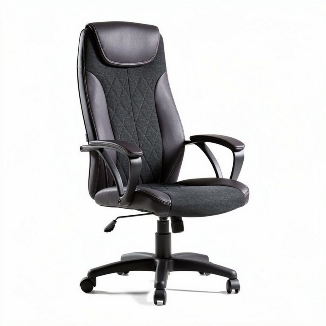 Ergonomic office chair with adjustable height and black mesh fabric 65 x 65 x 120cm